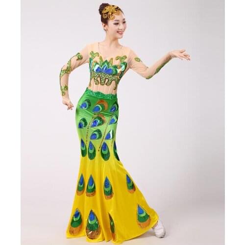 Peacock dress Dai performance Thai women Stage performance service Chinese folk