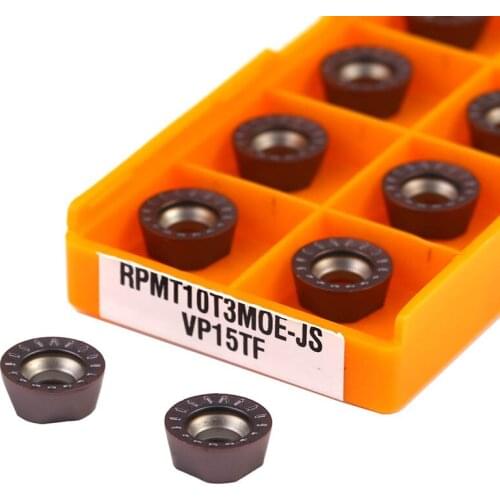 RPMT08T2 RPMT10T3 RPMT1204 MOE JS VP15TF RPMW1003MO VP15TF Milling insert CNC lathe tool Carbide alloy blade For Stainless steel