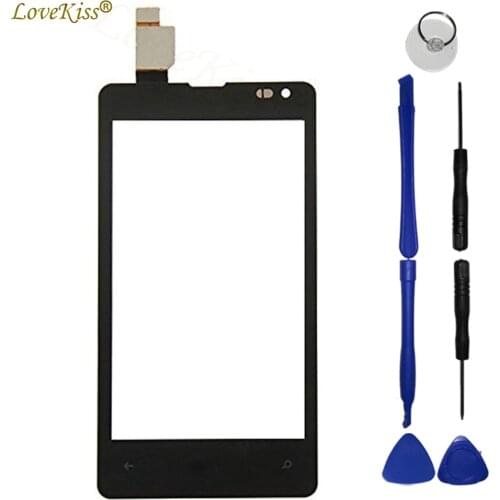 N435 Touch Panel For Microsoft Nokia Lumia 435 532 N435 N532 Touch Screen Sensor LCD Display Digitizer Glass Cover Replacement
