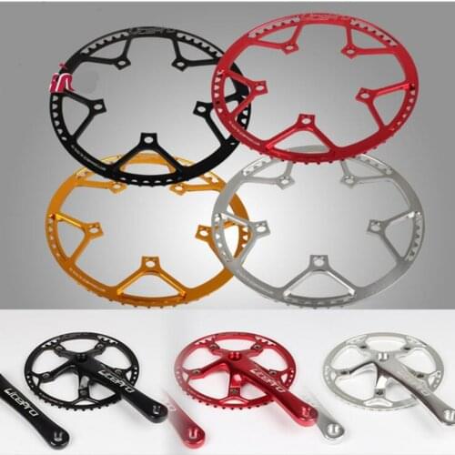 Litepro Single Speed 45T/47T/53T/56T/58T AL7075Folding Bike Crankset BMX Chainwheel 130BCD Chain Wheel 170mm Crank Chain Ring
