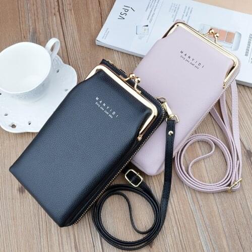 Single Shoulder Bag Women Fashion Wallet Phone Bag Card Holders Handbag Purse Multifunctional