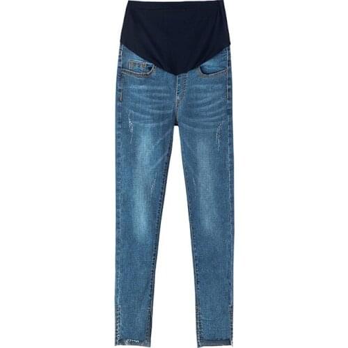 Skinny Thin Maternity Elastic Waist Belly Jeans Pants Clothes for Pregnant Women Pregnancy Denim Pencil Trousers Maternity jeans