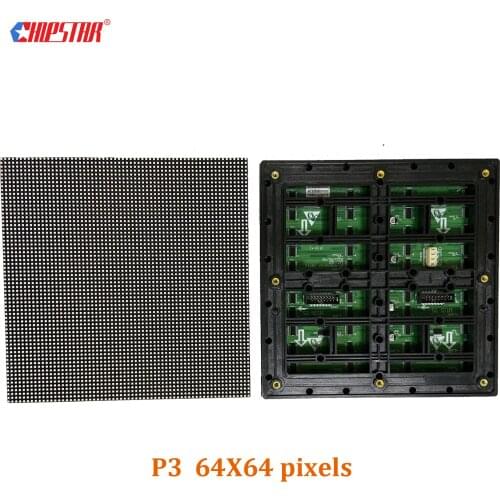 Outdoor Waterproof Rentals Display High Brightness Full Color P3 RGB Matrix Led Pixel 64x64 Module