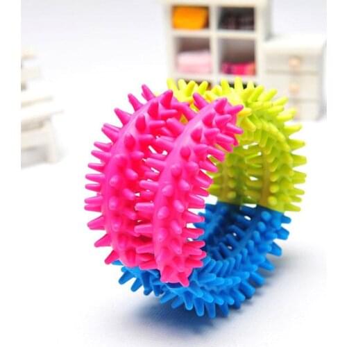 Dog Pets Teeth Cleaning Training Thorn Ring Shaped Bite Resistant Chewing Toy Pet Products for Pet Products Dog Accessories tool