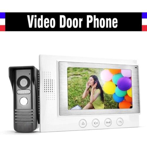7" Video Door Phone Intercom Doorbell System Video IR Night Vision Camera Intercom Door bell Doophone Home Security Kits