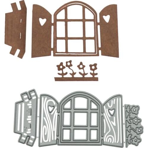 Vintage Wooden Window Pattern Metal Cutting Dies Scrapbooking Cutter Mold For DIY Clipart Diary Book Album Decorating