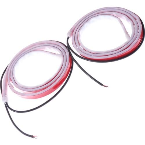 High Quality 2X Anti-collision Car Door Strip Opened Warning Lamp Flashing Signal LED Light Headlight Kit