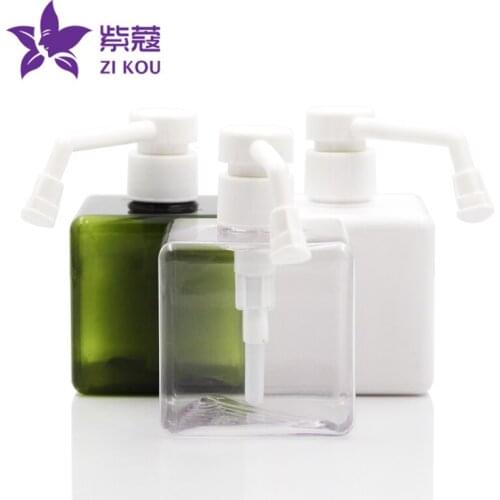 High-end hot-selling 5pcs free shipping 250ml square shape PETG bottle Plastic medical long nozzle lotion sprayer pump