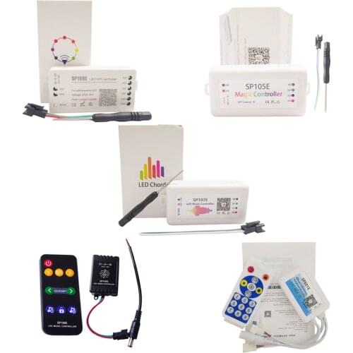 WS2812B Led Strip Light Controller Bluetooth SP110E SP105E Wifi SP108E SP501E Music SP107E SP601E WS2811 SK6812 Lights DC5V-24V