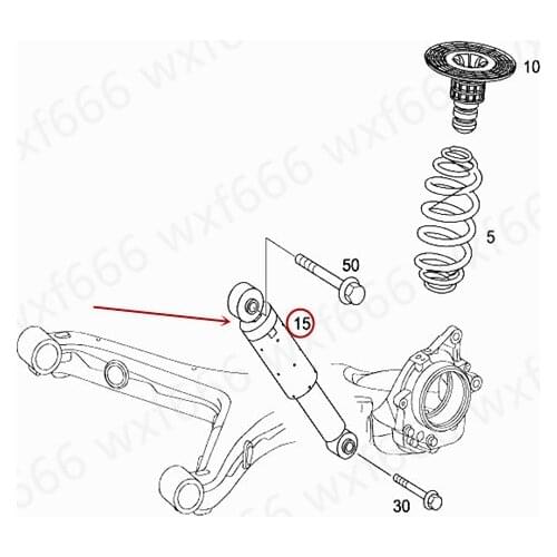 Car Rear shock absorber Suitable for Class E E300 2.5 2.1 3.5 3.0mer ced es-be nz2010-2015 Rear shock absorber Rear pillar