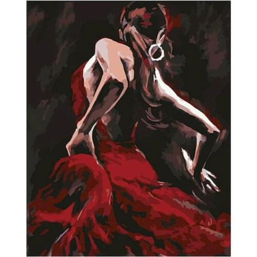 Woman Figure Painting By Numbers Dance Canvas 40x50 With Framed Acrylic Paint For Adults Coloring By Numbers Picture Decoration