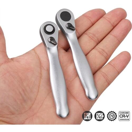 1/4" Inch Mini Ratchet Wrench 72 Teeth Drive Hex Bit Ratchet Tool Allen Wrench Hex Handle Lock Socket Quick Release