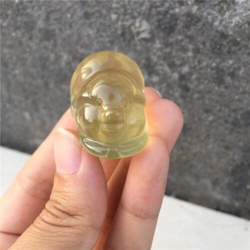 1pcs Lucky pig cute small size Pure crystal natural citrine crystal figurine healing crystal for home decoration wholesale