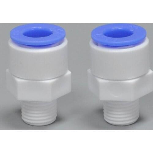 10 Pcs Pure Water Machine Connector Size Male Thread 1/4 turn 3/8 Straight Intubation