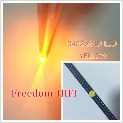 1000pcs SMD LED Chip Yellow 0402 (1005) Surface Mount SMT Beads Light Emitting Diode LED Lamp