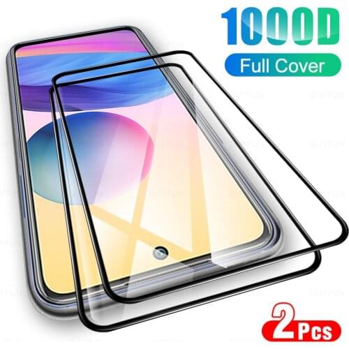 2pcs full cover readmi note 10 glass tempered glasses screen protectors camera lens film for xiaomi redmi note 10 note10 6.5" 5g