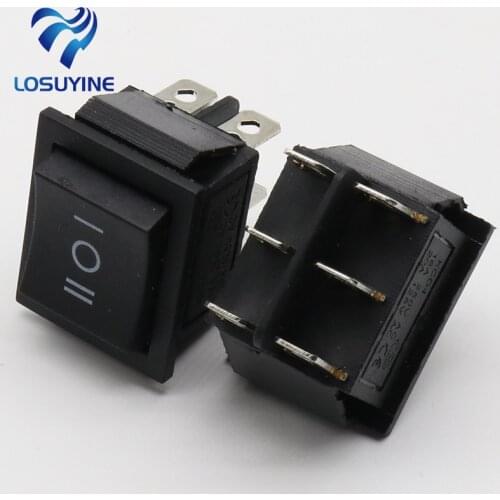2 pcs momentary rocker switch 6 flat pins,double sides spring return to middle after released