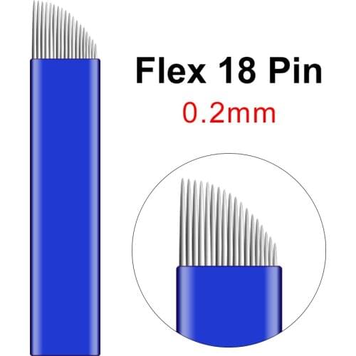 500pcs 18pins manual needle blade permanent makeup blades needles microblading needle blade 18prongs eyebrow pen blades