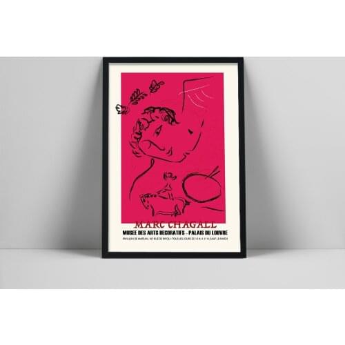 Abstract Face By Marc Chagall Wall Art Canvas Painting Vintage Watercolor Art Poster Prints Pictures for Living Room Home Decor