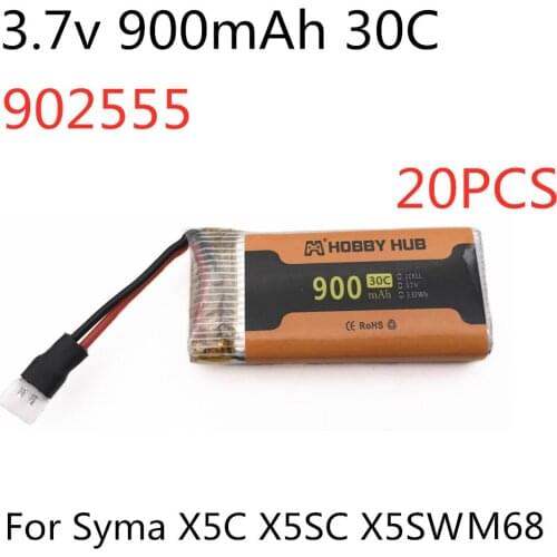 3.7V 900mAh 30C High Capacity lipo Battery For Syma X5 X5C X5C-1 X5S X5SC X5SW Mjx X708W V931 H5C RC Quadcopter Spare Parts 3.7V