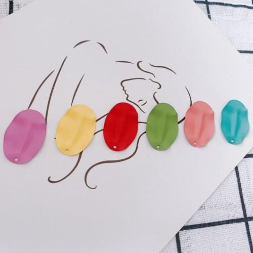 DIY jewelry accessories color multicolor optional oval pendant earrings necklace jewelry pendant material