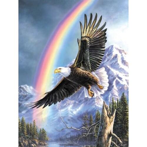 5D DIY diamond embroidery eagle flying in the sky diamond painting Cross Stitch full square&round Rhinestone mosaic decoration