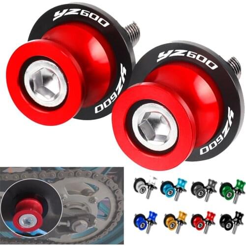 For YAMAHA YZ600 YZ 600 1986 1987 1988 6MM Motorcycle CNC Aluminum Swingarm Spools Stand Screws Slider Accessories With Logo