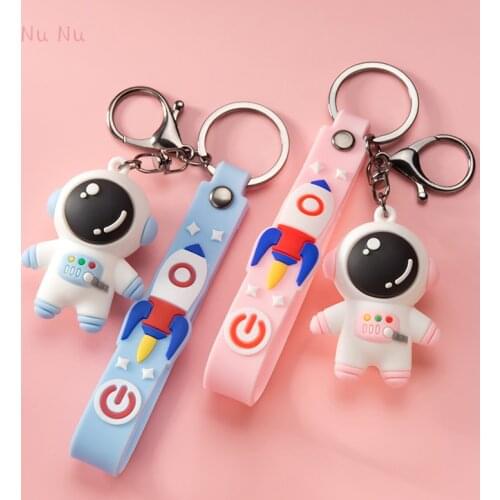 Astronaut Creative Keychains Car Key Chains Student Girl Lovely Bag Charm Decoration Gift Anime KeyRings Wholesale Friends Gift