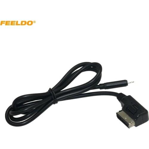 FEELDO Audio AUX And Power Charge Adapter Cable For Benz Media Music Interface Connect To Cell Phone Power Charger