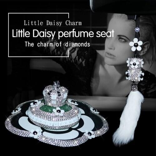 Crown Daisies Flower accessories perfumes Car air freshener and auto original car parfum voiture for Girl woman