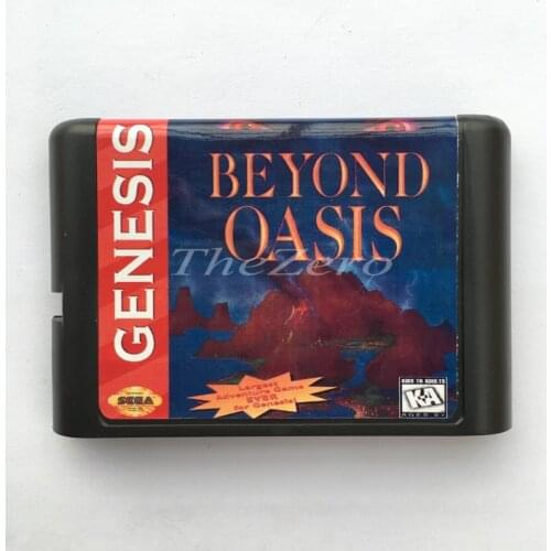 Beyond Oasis EU/JAP Shell for 16 bit Game Card for Genesis System for Sega Mega Drive