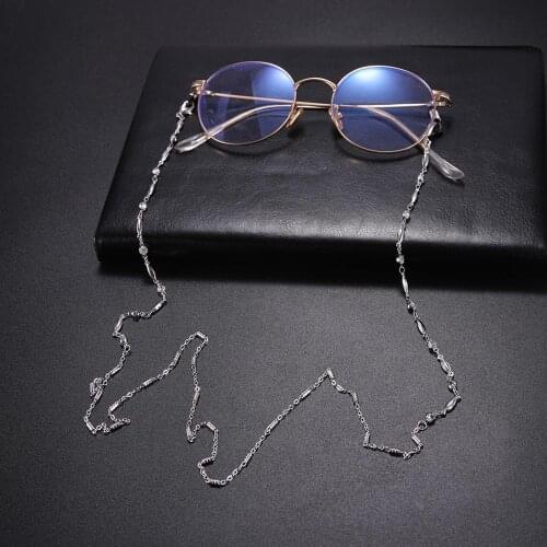 Chic Glasses Chain Women Girls Clear Zircon Rose Gold Color Anti-slip Reading Eyeglass Cord Rope Strap Sunglasses Chains Lanyard