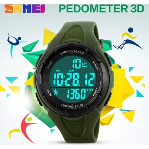 SKMEI New 2019 Popular Brand Watches Women Fashion Sport Digital LED Watch Pedometer Montre Femme Female Clock Ladies WristWatch