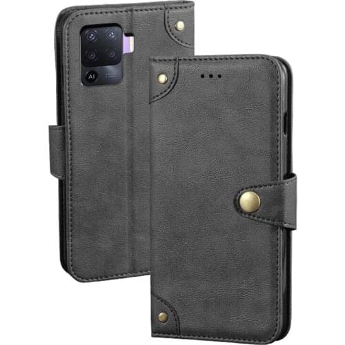 Itgoogo Case For OPPO Reno 5 Lite Hight Quality Flip Leather Cover For OPPO A94 4G Wallet Phone Case Coque