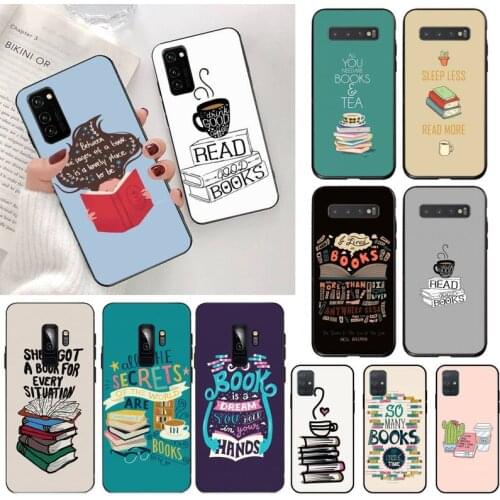 Reading Books Tea Phone Case For Samsung Galaxy S21 Plus Ultra S20 FE M11 S8 S9 plus S10 5G lite 2020