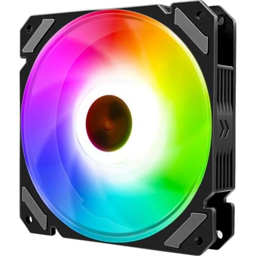 Coolmoon JINGYUE RGB Fan 12cm Case Fan Interior Luminous Silent Desktop Computer Cooling Fan