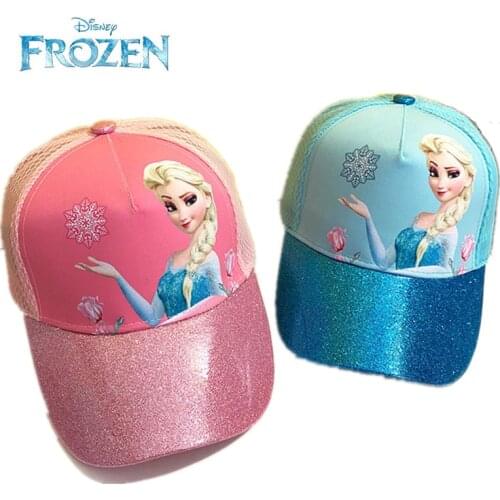 Anime Disney Frozen Mickey Mouse Kids Hat Boy Girl Travel Caps Marvel Spiderman Mickey Minnie Baby Caps Figure Gift Toys 2-8Y