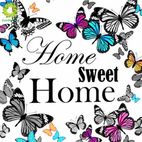 DIY Diamond Painting Butterfly And Flower 5D Full Square Rhinestone Diamond Embroidery Mosaic Cross Stitch Home Decoration