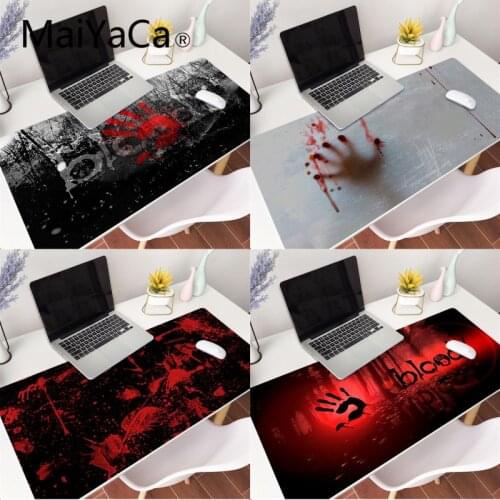 MaiYaCa Bloody DIY Design Pattern Gamer Mouse pads Gaming Mouse Pad Large Locking Edge Keyboard Table Cover for lol Dota Cs Go