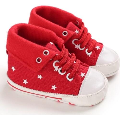 Classic Canvas Baby Sneaker Sport Shoes Girls Boys Newborn Shoes Baby First Walker Infant Toddler Soft Bottom Anti-slip Shoes