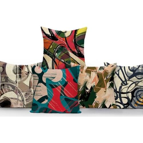 Colorful Irregular Abstract Geometric Print Pillowcases For Pillows Decorative Cushion Home Decoration Luxury Funda De Almohada