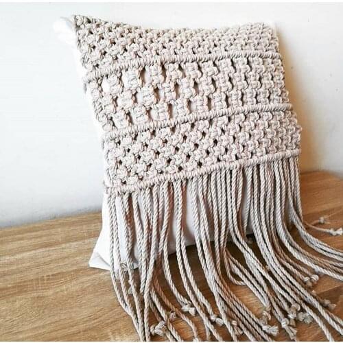 Macrame Pillow Cover Boho Cushion Cover 100% Cotton Wedding Pillow Cover Boho Home Decor, Custom Size and Color