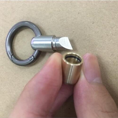 EDC Self defense Stainless Steel Multi-function Portable Mini Tool Key Ring Pendant Tool Capsule Knife Tiny Cutting Tool