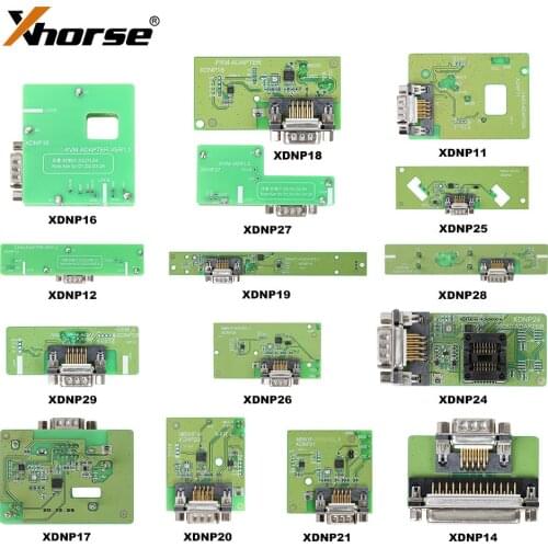 16pcs Xhorse Solder-Free Adapters and Cables Full Set XDNPP0CH Work with MINI PROG Adapters and VVDI KEY TOOL PLUS PAD Adapters