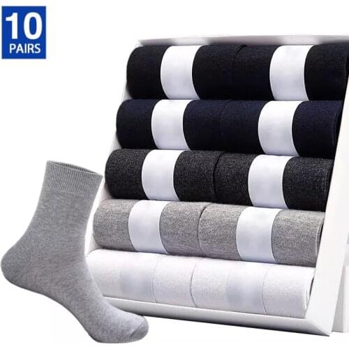New Style Mens Cotton Socks Black Business Men Socks Leisure Dress Socks Male 100 Cotton Socks Long Warm Socks For gifts Sock