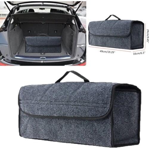 Car Trunk Organizer Storage Box Bag Foldable Soft Felt Auto Car Boot Organizer Travel Tools Stowing Tidying Container Box
