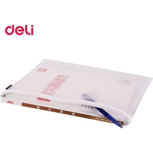 Deli Documento Bag File Folder Size A6 Bundles Closure For Business Supplies Statioenry Practical White Presentation Folder