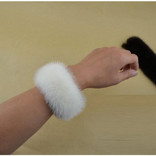 New arrival natural mink fur headband rope mink fur ring fur bracelet fur cuffs