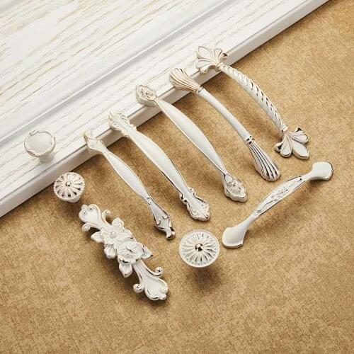 Cupboard Handles Drawer Pulls Cabinet Handles 96mm/128mm Beige Door Knobs and Handles Drawer Knob Furniture Drawer Knob Metal