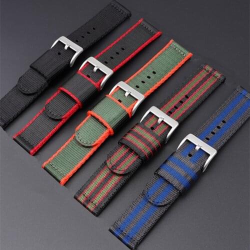 Woven Nylon Strap Quick Release 18mm 20mm 22mm 24mm Sport Canvas Replacement Band for Samsung Active2 40mm 44mm Huawei Watch GT